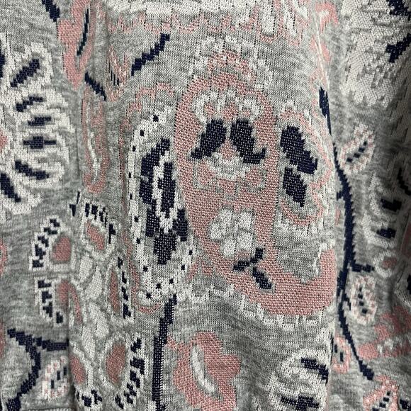 Vintage Mock turtleneck Floral Paisley Sweatshirt - Picture 2 of 6